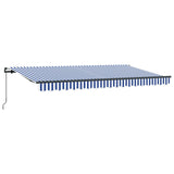 Retractable Awning Manual Blue 400 x 200 cm Fabric