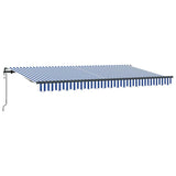 Retractable Awning Blue, White 400 x 200 cm