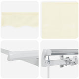 Retractable Awning Cream 400 x 200 cm Polyester, Aluminium