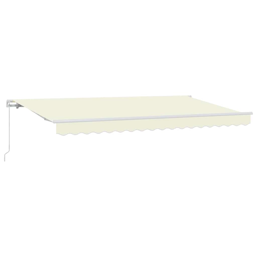 Retractable Awning Cream 400 x 200 cm Polyester, Aluminium