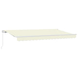 Retractable Awning Cream 400 x 200 cm Polyester, Aluminium