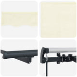 Retractable Awning Cream 400 x 200 cm Polyester, Aluminium