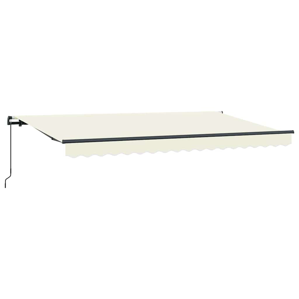 Retractable Awning Cream 400 x 200 cm Polyester, Aluminium