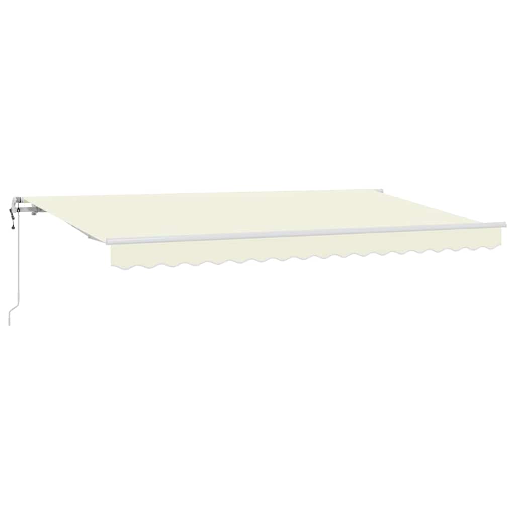 Retractable Awning Cream 400 x 200 cm Polyester, Aluminium