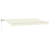Retractable Awning Cream 400 x 200 cm Polyester, Aluminium