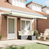 Retractable Awning Cream 400 x 200 cm Polyester, Aluminium