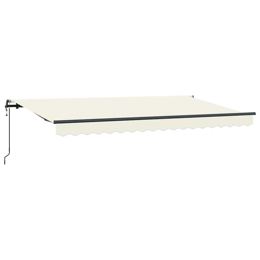 Retractable Awning Cream 400 x 200 cm Polyester, Aluminium