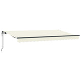 Retractable Awning Cream 400 x 200 cm Polyester, Aluminium