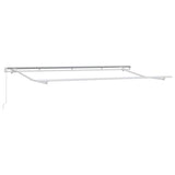 Retractable Awning Manual Blue and White 400 x 200 cm Fabric
