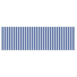 Retractable Awning Manual Blue and White 400 x 200 cm Fabric