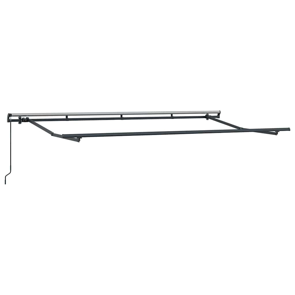 Retractable Awning Manual Blue and white 400 x 200 cm Fabric