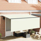 Retractable Awning Cream 400 x 200 cm Polyester and Aluminium