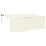 Retractable Awning Cream and white 400 x 200 cm