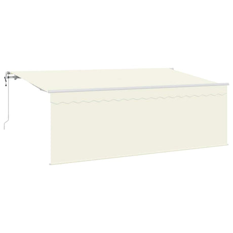 Retractable Awning Cream and white 400 x 200 cm