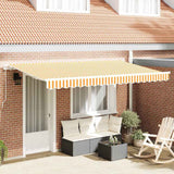 Retractable Awning Yellow, White 400 x 200 cm