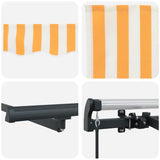 Retractable Awning Yellow, White 400 x 200 cm