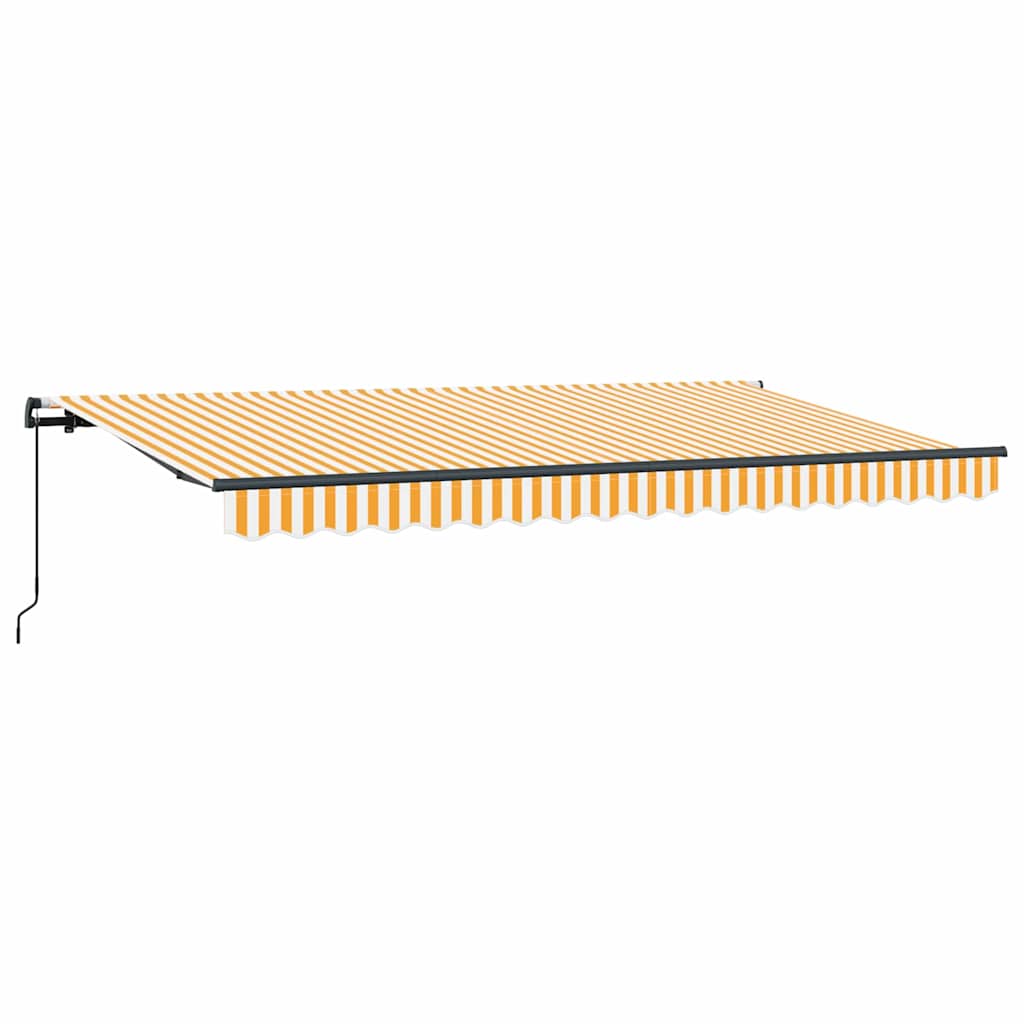Retractable Awning Yellow, White 400 x 200 cm