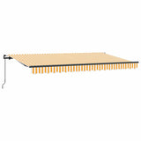 Retractable Awning Yellow and White 400 x 200 cm