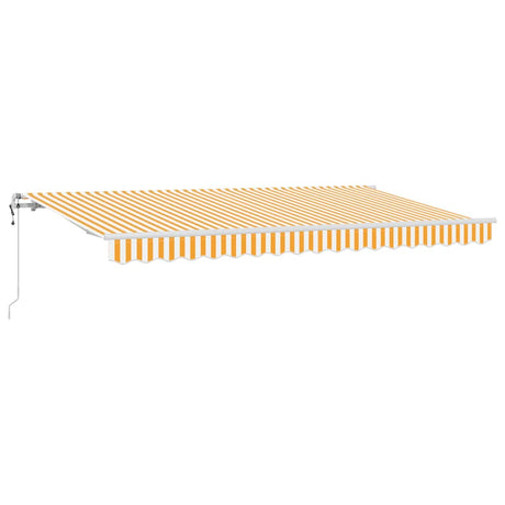 Retractable Awning Yellow, White 400 x 200 cm