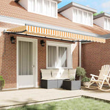 Retractable Awning Yellow, White 400 x 200 cm