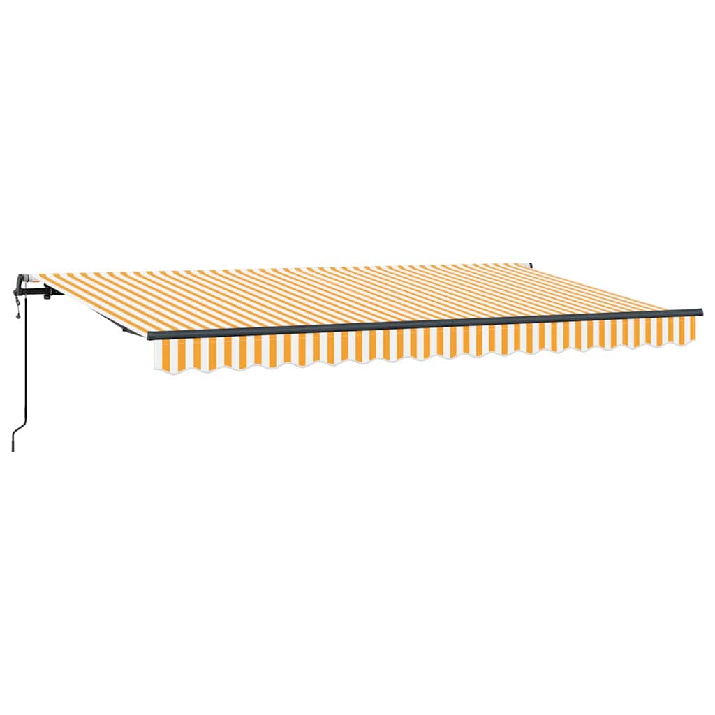 Retractable Awning Yellow, White 400 x 200 cm