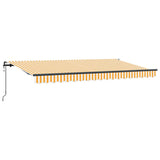 Retractable Awning Yellow, White 400 x 200 cm
