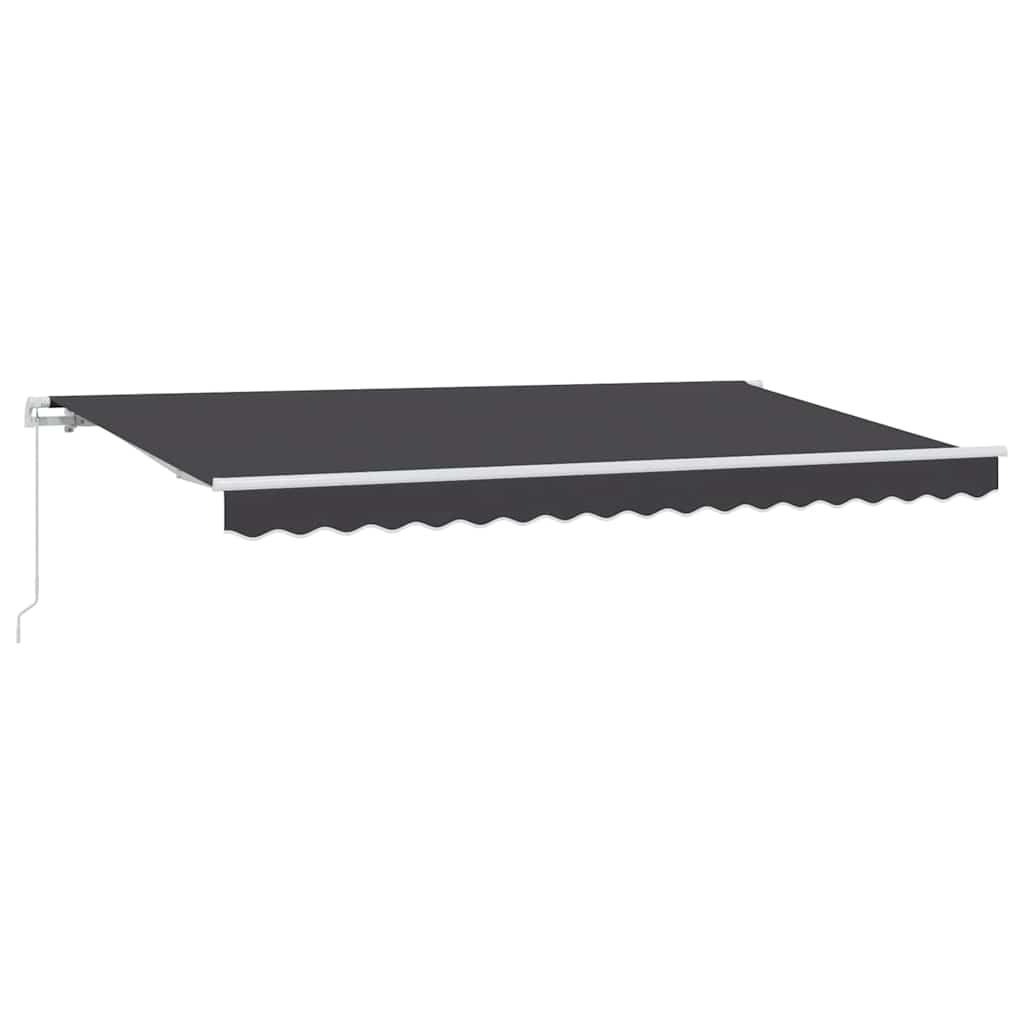 Retractable Awning Anthracite 400 x 200 cm Polyester, Aluminium