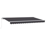 Retractable Awning Anthracite 400 x 200 cm Polyester, Aluminium