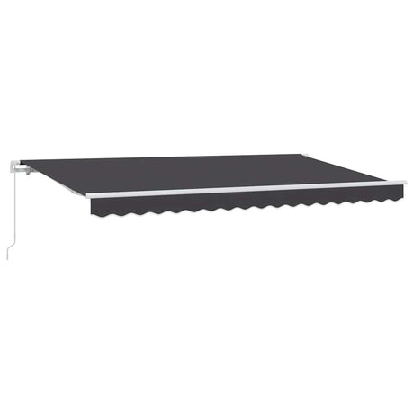 Retractable Awning Anthracite 400 x 200 cm Polyester, Aluminium