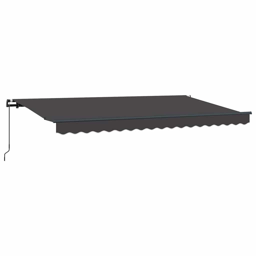 Retractable Awning Anthracite 400 x 200 cm Polyester, Aluminium