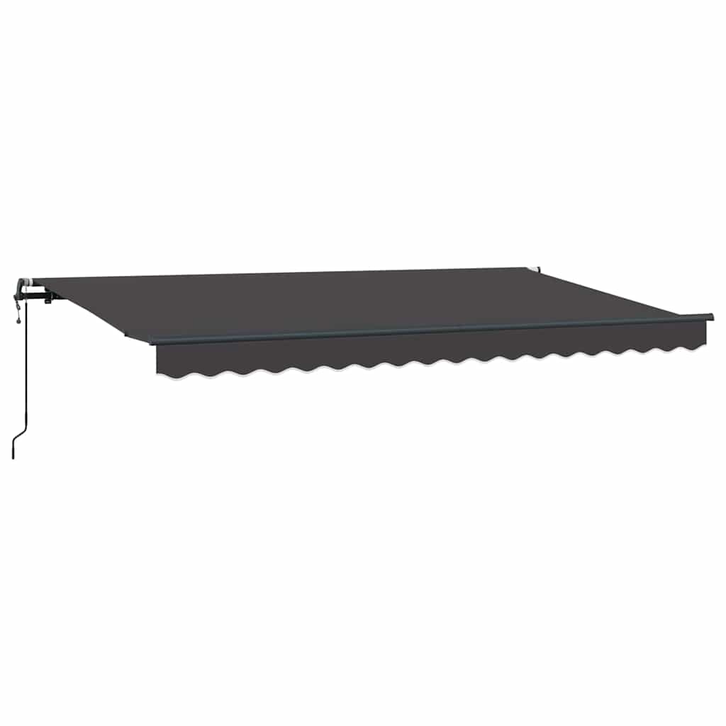 Retractable Awning Anthracite 400 x 200 cm Polyester, Aluminium