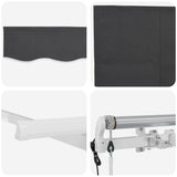 Retractable Awning Anthracite 400 x 200 cm Fabric