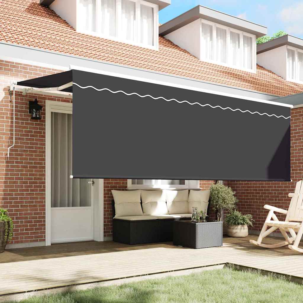 Retractable Awning Anthracite 400 x 200 cm Fabric