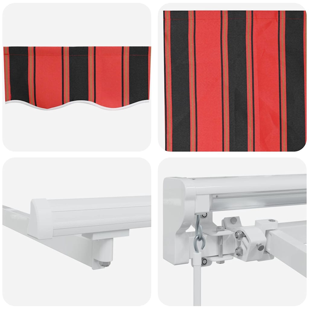 Retractable Awning Manual Multicolour Stripe 400x200 cm Fabric