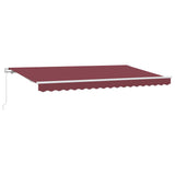 Retractable Awning Burgundy 400 x 200 cm Polyester, Aluminium