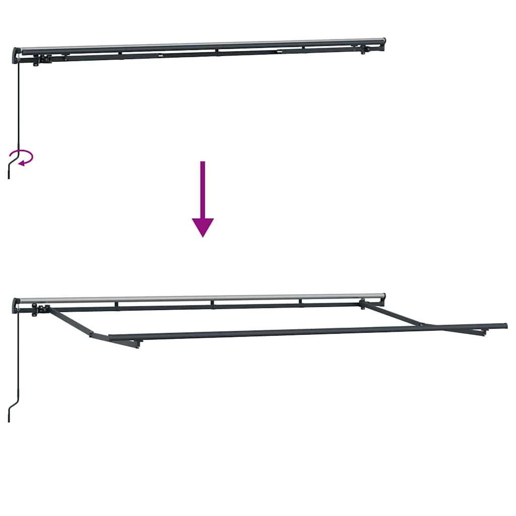Retractable Awning Burgundy 400 x 200 cm Polyester, Aluminium