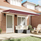 Retractable Awning Burgundy 400 x 200 cm Polyester, Aluminium