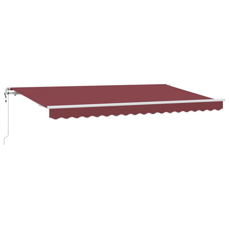 Retractable Awning Burgundy 400 x 200 cm Polyester, Aluminium
