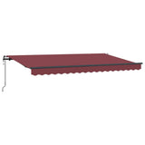 Retractable Awning Burgundy 400 x 200 cm Polyester, Aluminium