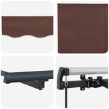Retractable Awning Brown 400 x 200 cm Polyester, Aluminium