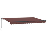 Retractable Awning Brown 400 x 200 cm Polyester, Aluminium