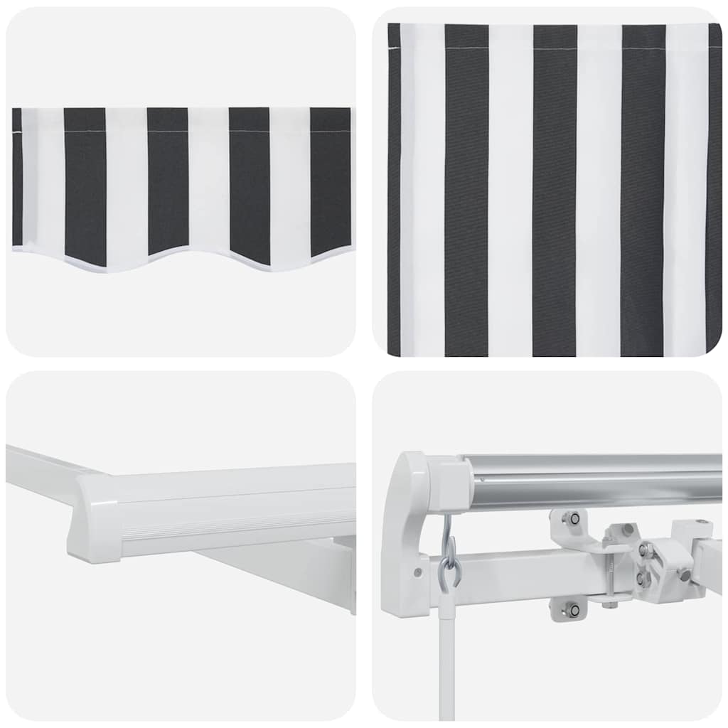 Retractable Awning Anthracite, White 400 x 200 cm