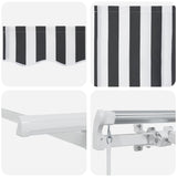 Retractable Awning Anthracite, White 400 x 200 cm
