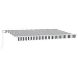 Retractable Awning Anthracite, White 400 x 200 cm