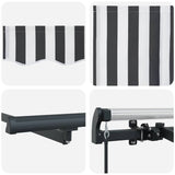 Retractable Awning Anthracite, White 400 x 200 cm