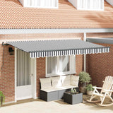 Retractable Awning Manual Anthracite 400 x 200 cm Fabric