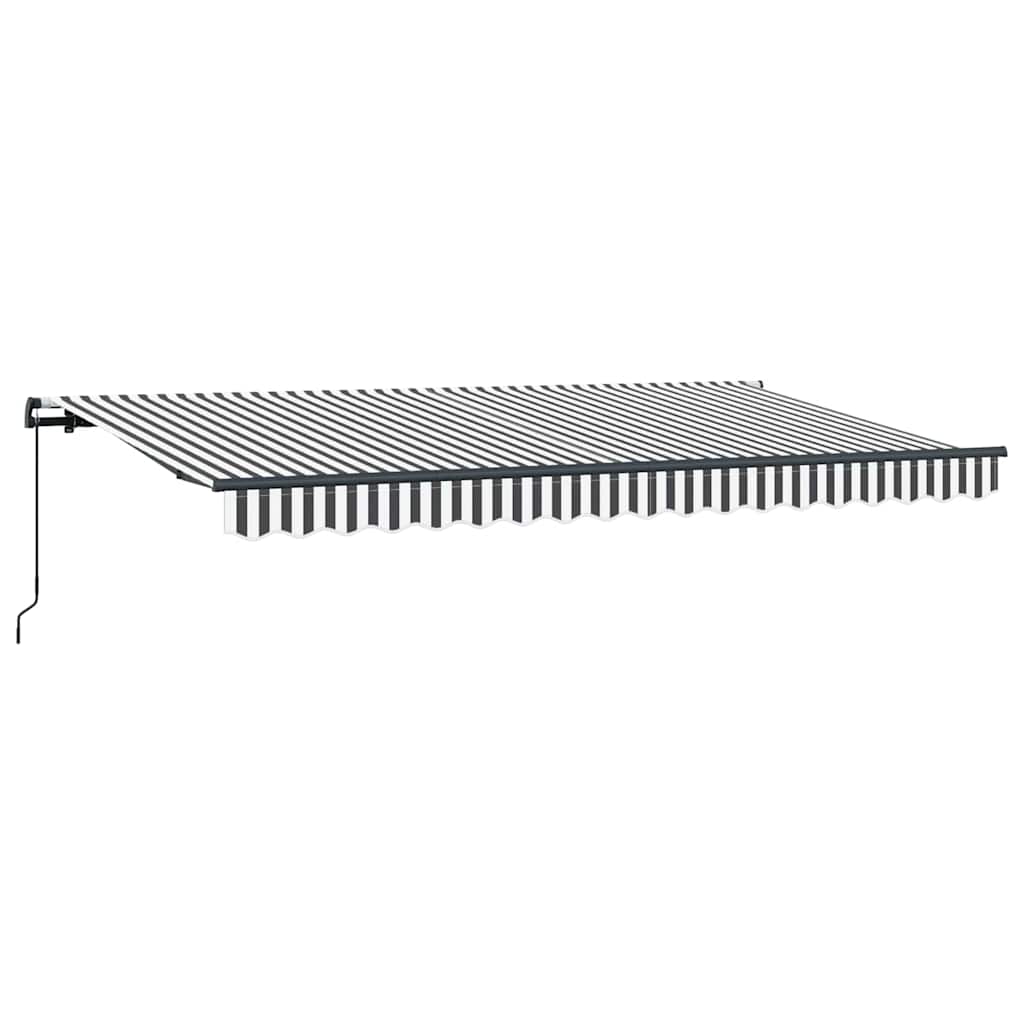 Retractable Awning Anthracite, White 400 x 200 cm