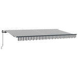 Retractable Awning Anthracite, White 400 x 200 cm
