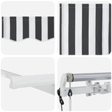Retractable Awning Anthracite, White 400 x 200 cm