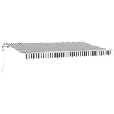 Retractable Awning Anthracite, White 400 x 200 cm